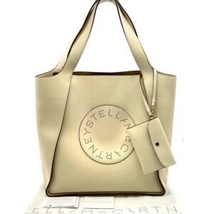Stella McCartney Ivory Leather Shoulder Bag W/Card/Pouch/Dust bag